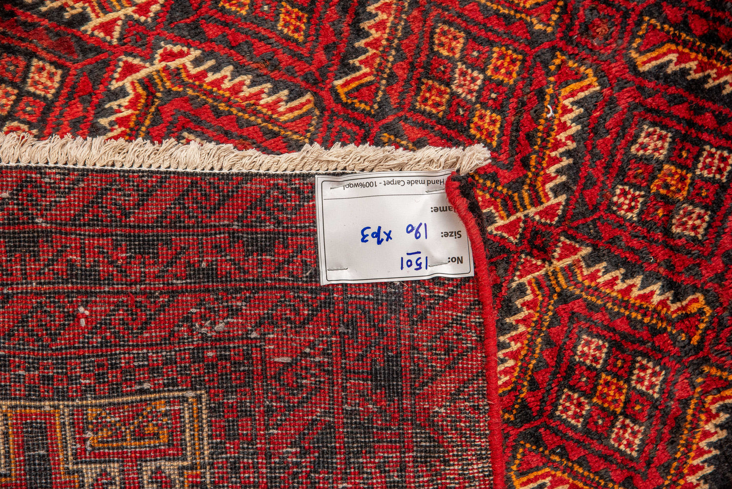 Hand knotted Persian Turkaman balouchi Rug