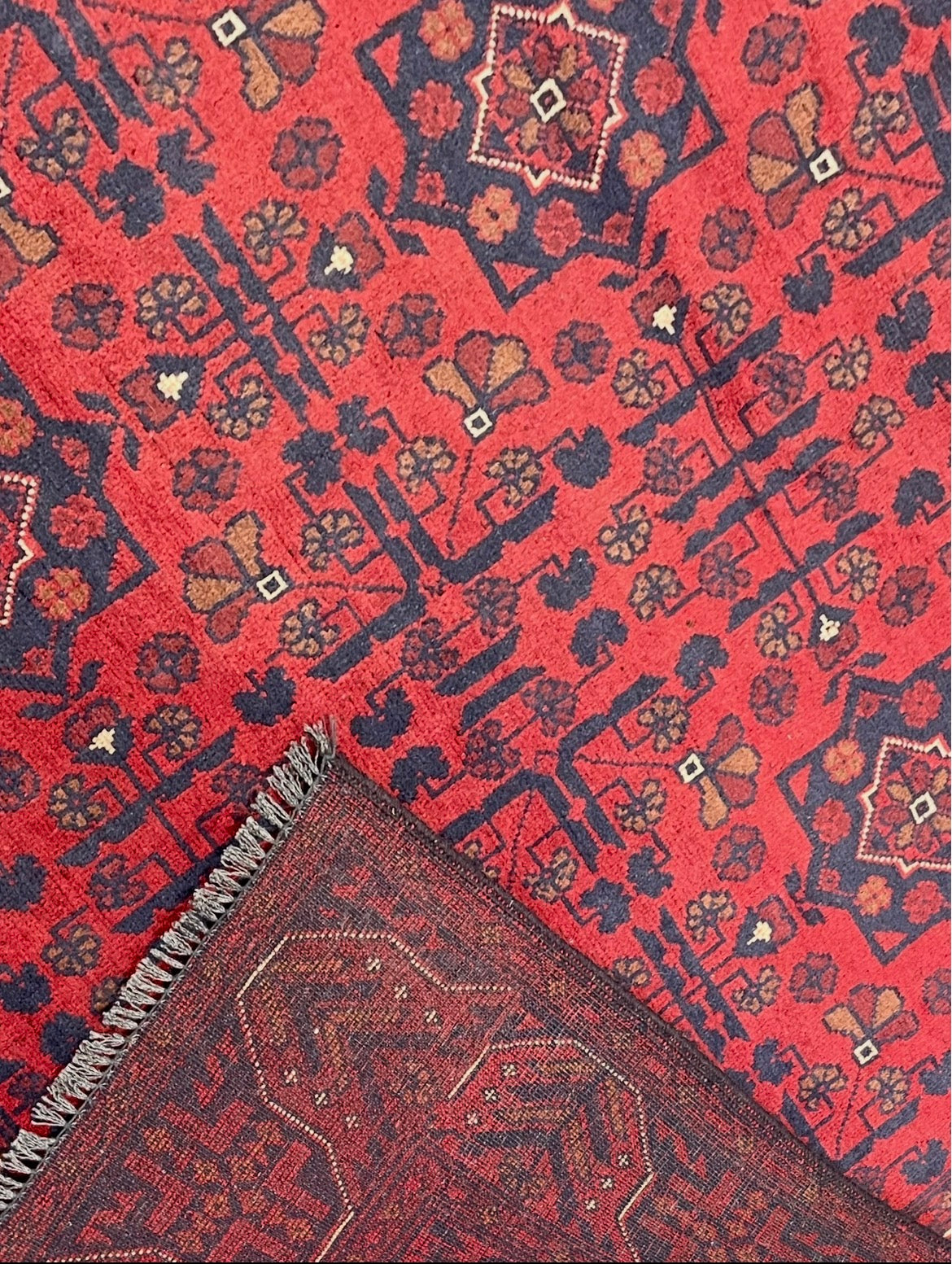 Hand knotted Afghan sharif kurk wool rug 200x150cm