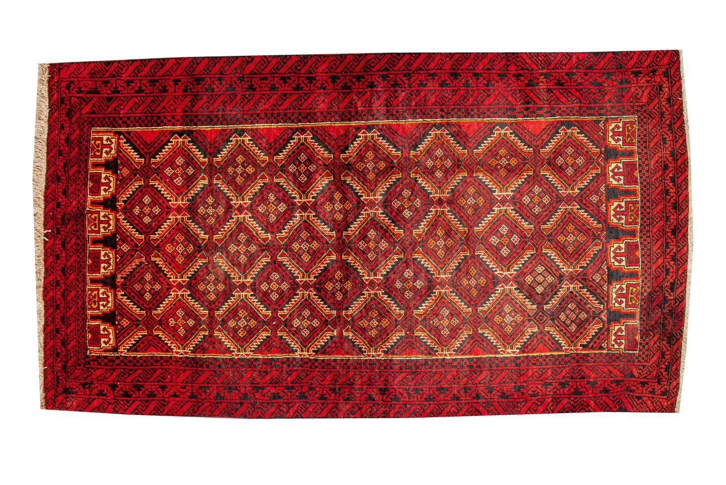 Hand knotted Persian Turkaman balouchi Rug