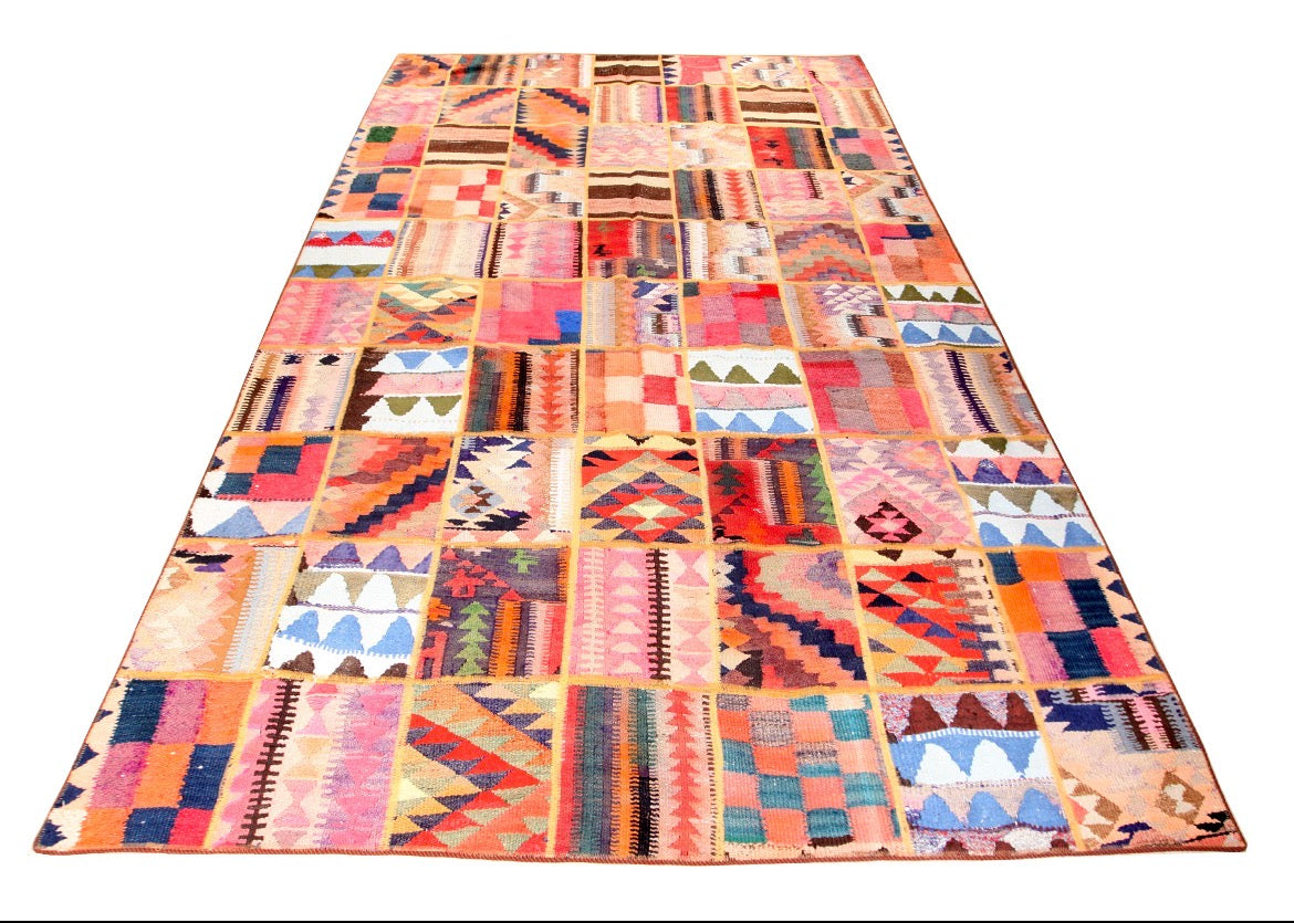 Hand Woven Persian Patchwork Kilim Rug