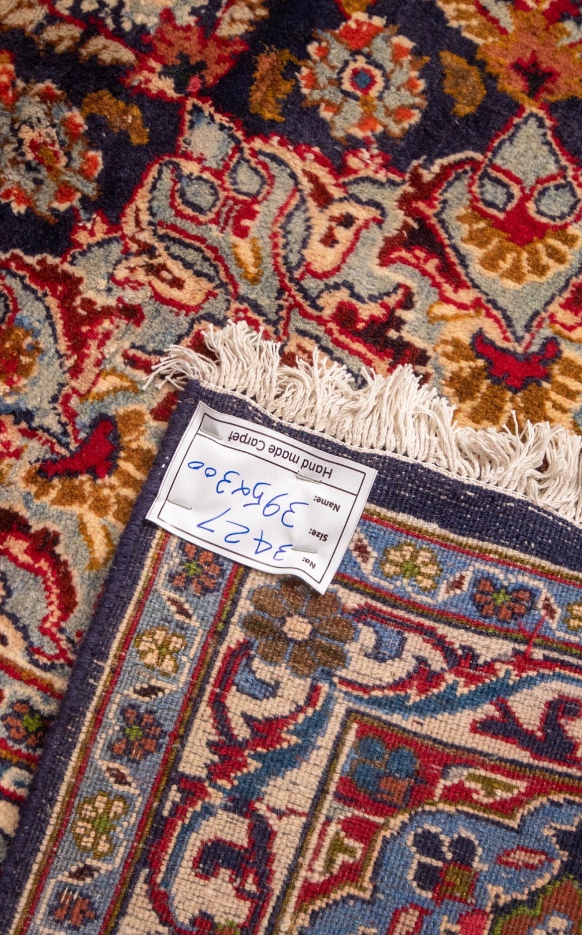 Finely Hand knotted Persian 40Raj Tabriz Rug 395x300 (approx. 9x12 ft)
