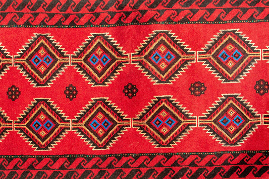 Hand knotted Persian Turkaman balouchi Rug