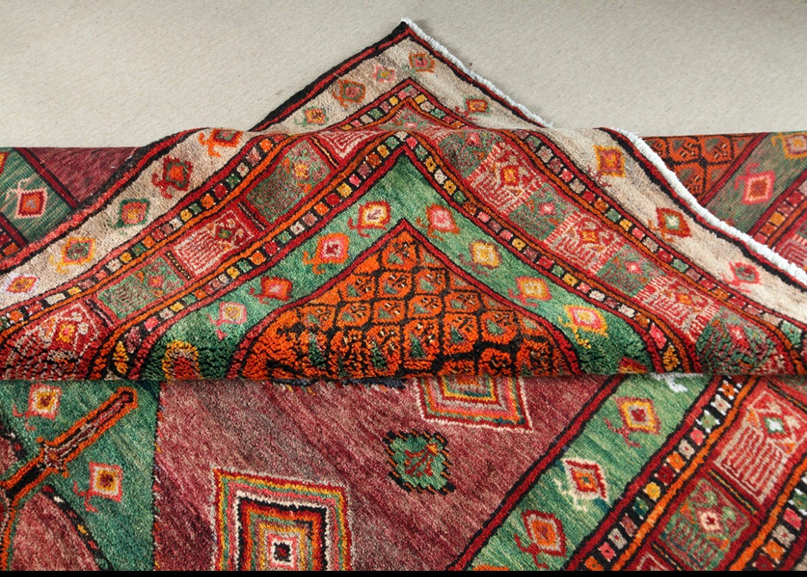 Hand knotted khorasan 100%wool pile. Natural dyes 313x175