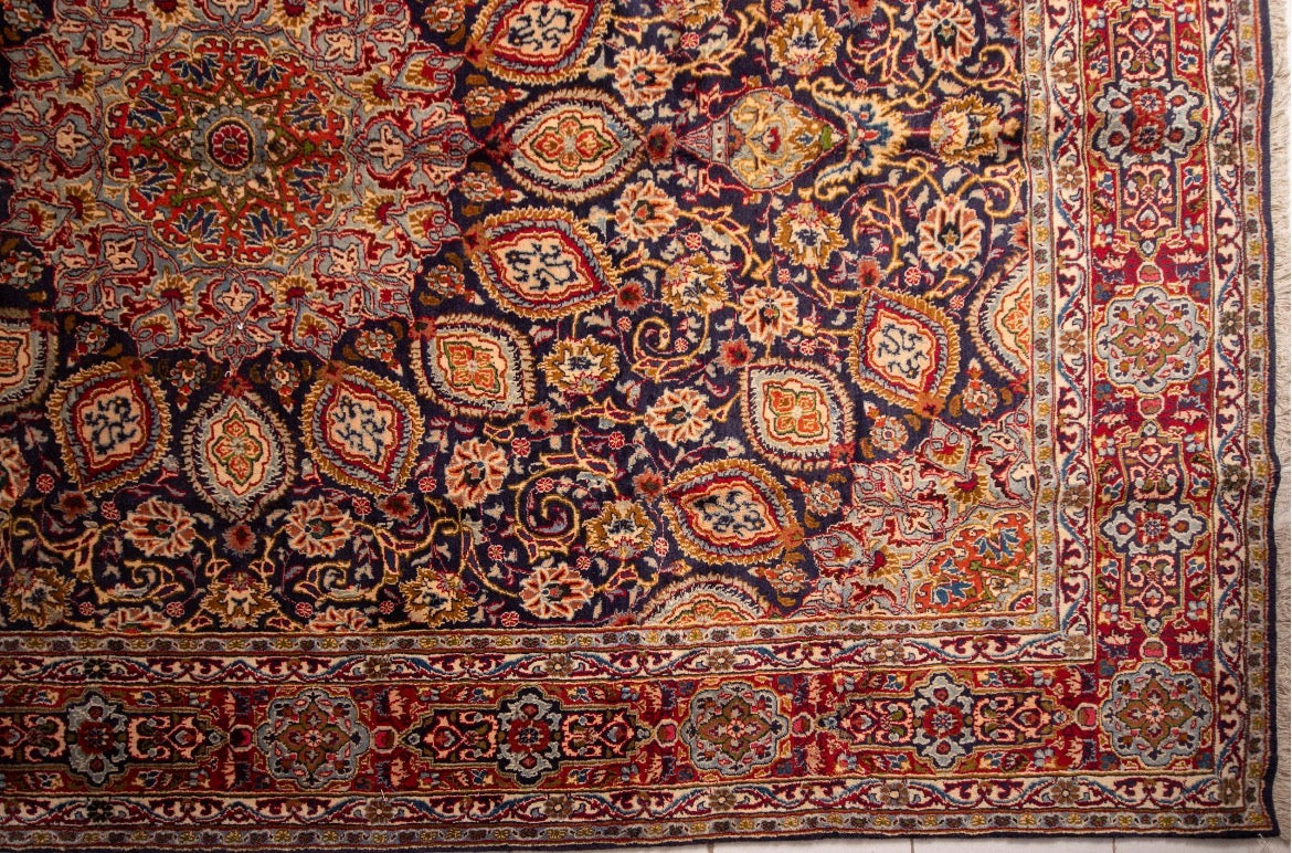 Finely Hand knotted Persian 40Raj Tabriz Rug 395x300 (approx. 9x12 ft)