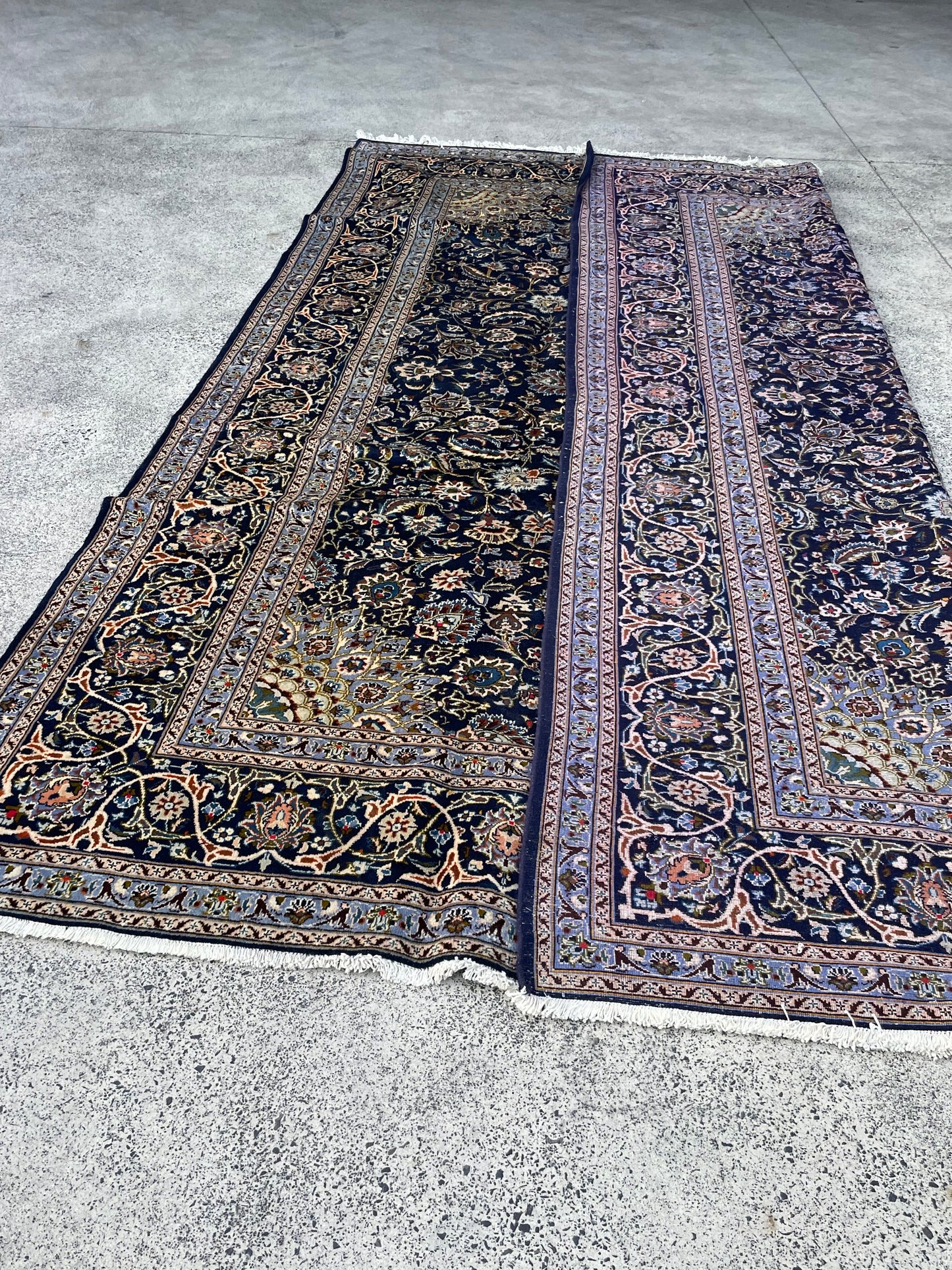 Finely Hand knotted Persian Kashmar Rug 395x300 (large room-size rug)