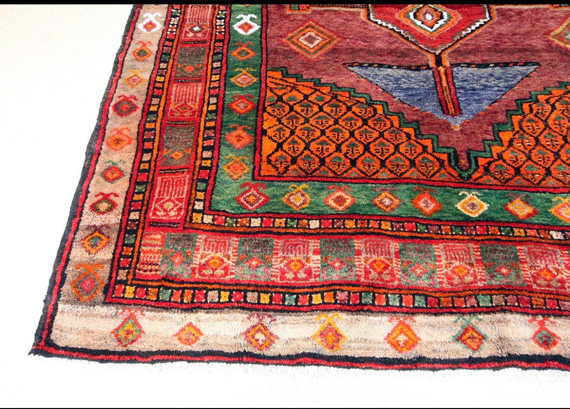 Hand knotted khorasan 100%wool pile. Natural dyes 313x175