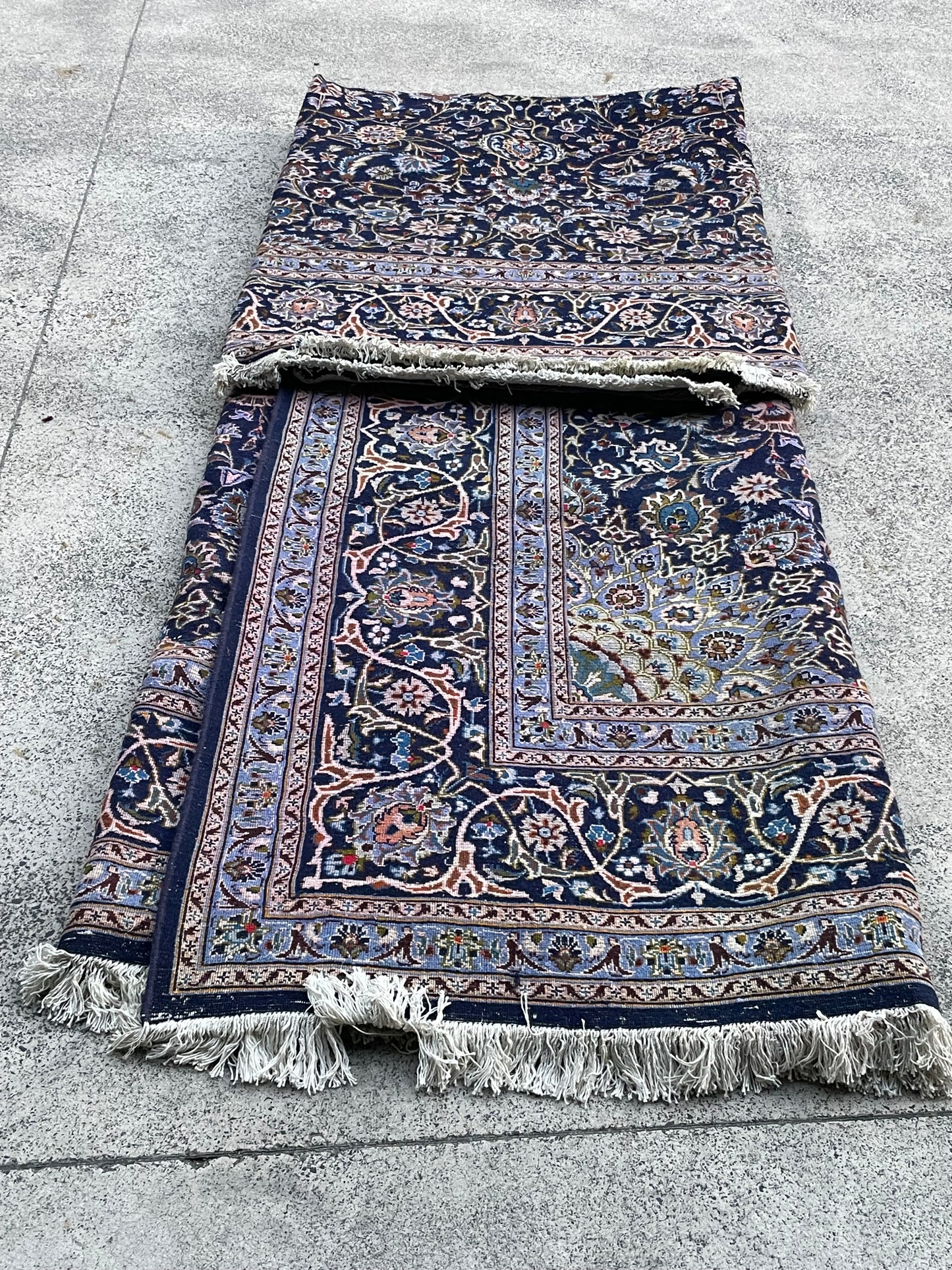 Finely Hand knotted Persian Kashmar Rug 395x300 (large room-size rug)