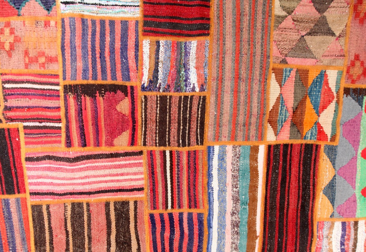 Hand Woven Persian Patchwork Kilim Rug
