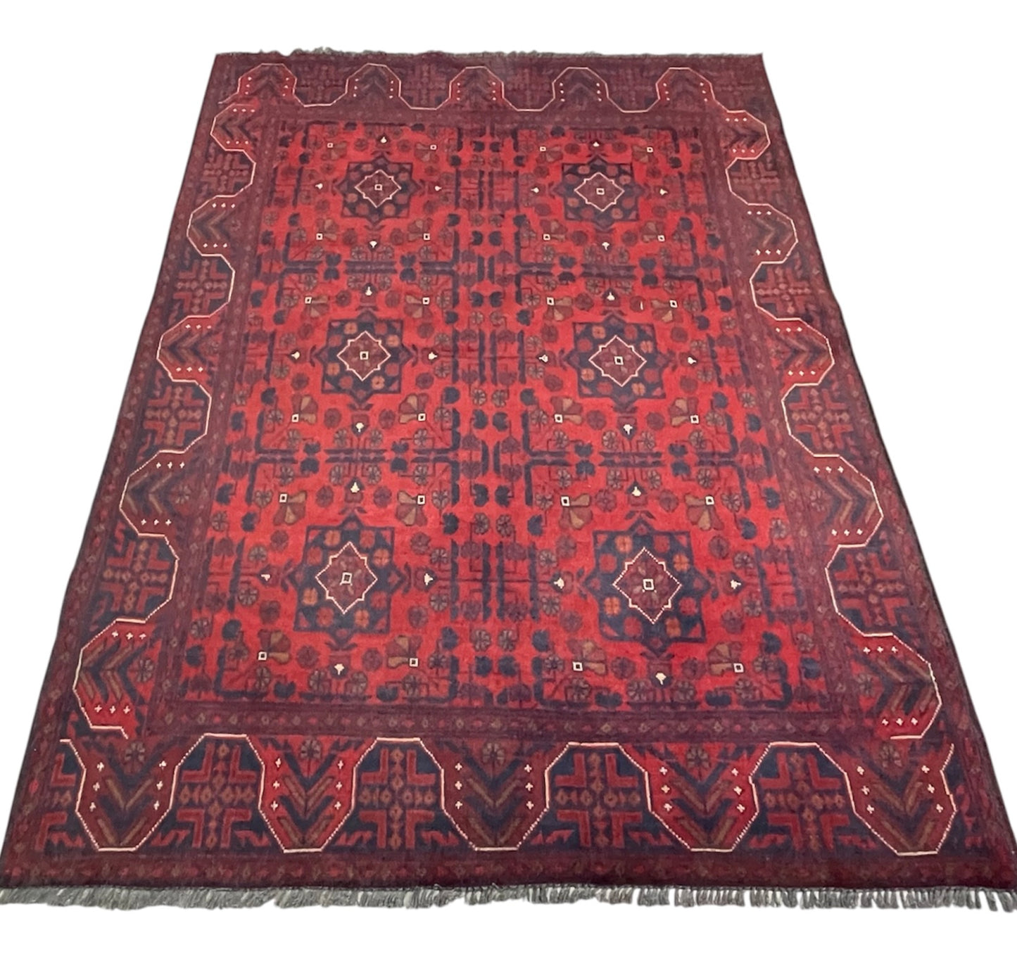 Hand knotted Afghan sharif kurk wool rug 200x150cm