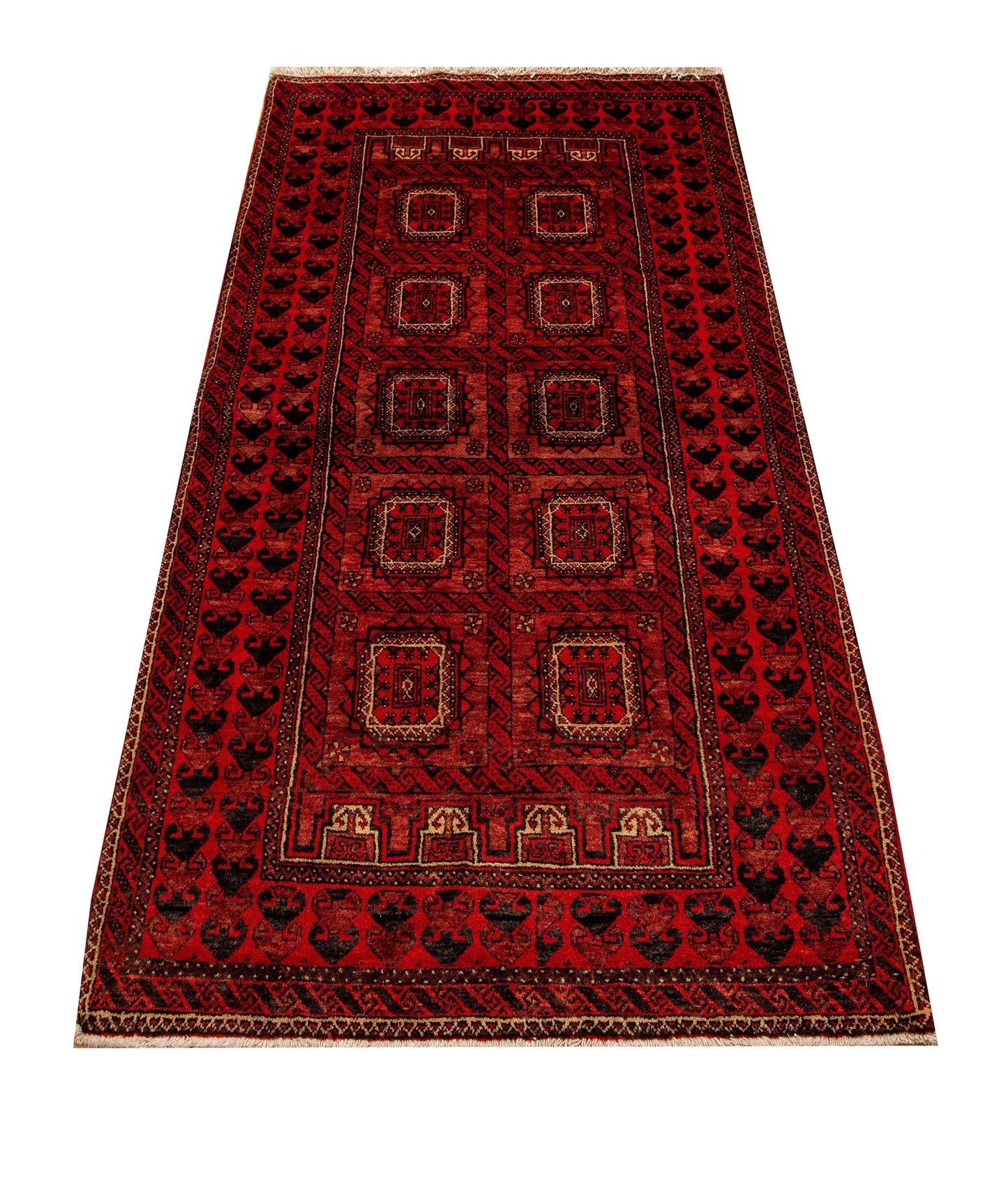Hand knotted Persian Turkaman balouchi Rug