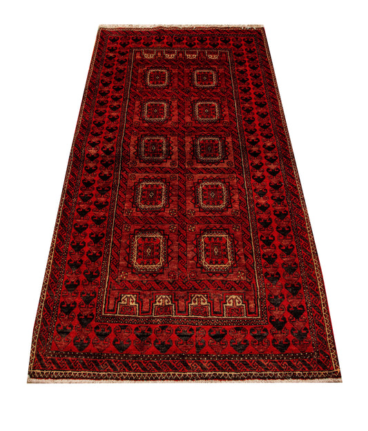 Hand knotted Persian Turkaman balouchi Rug