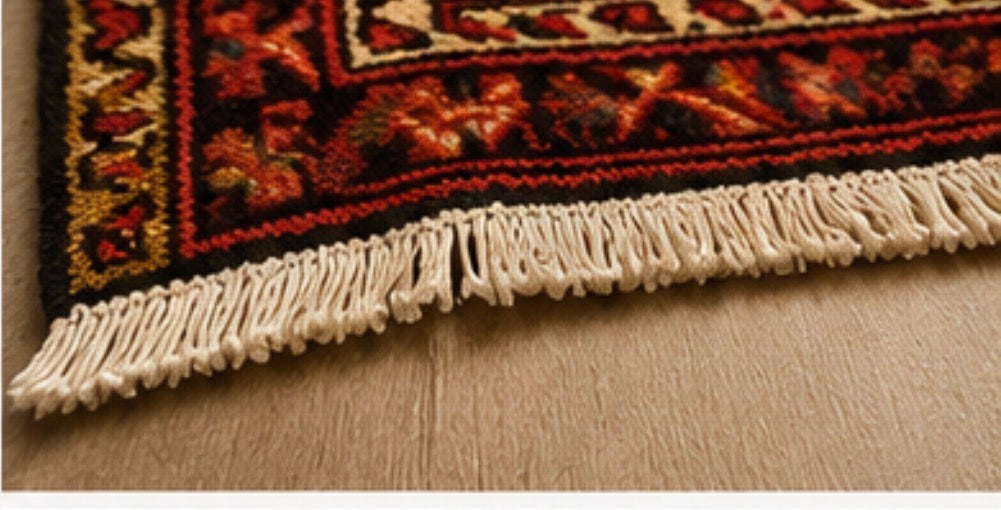 Vintage Persian Azarbayjan Runner Rug – Handmade Red Tribal Hallway Carpet 975x85 cm