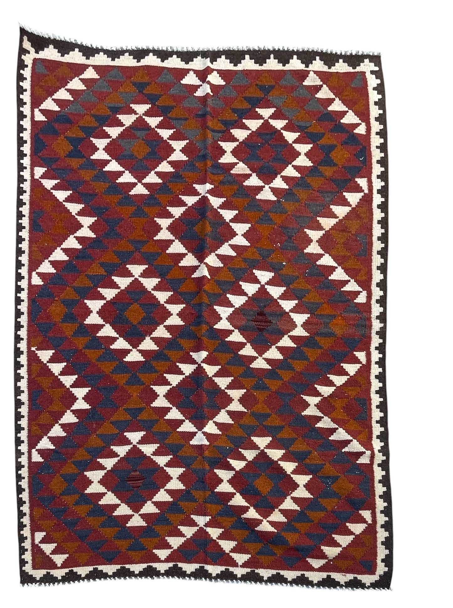 Flat woven natural dyes kilim wool 200x150