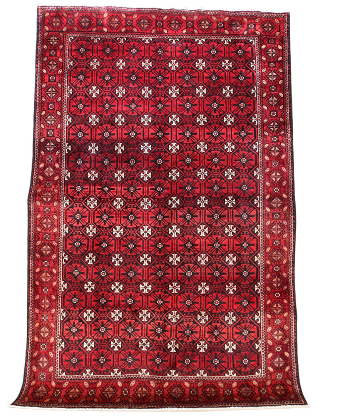 Hand knotted Persian Mashad 100%Wool natural dyes