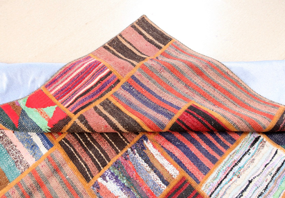 Hand Woven Persian Patchwork Kilim Rug