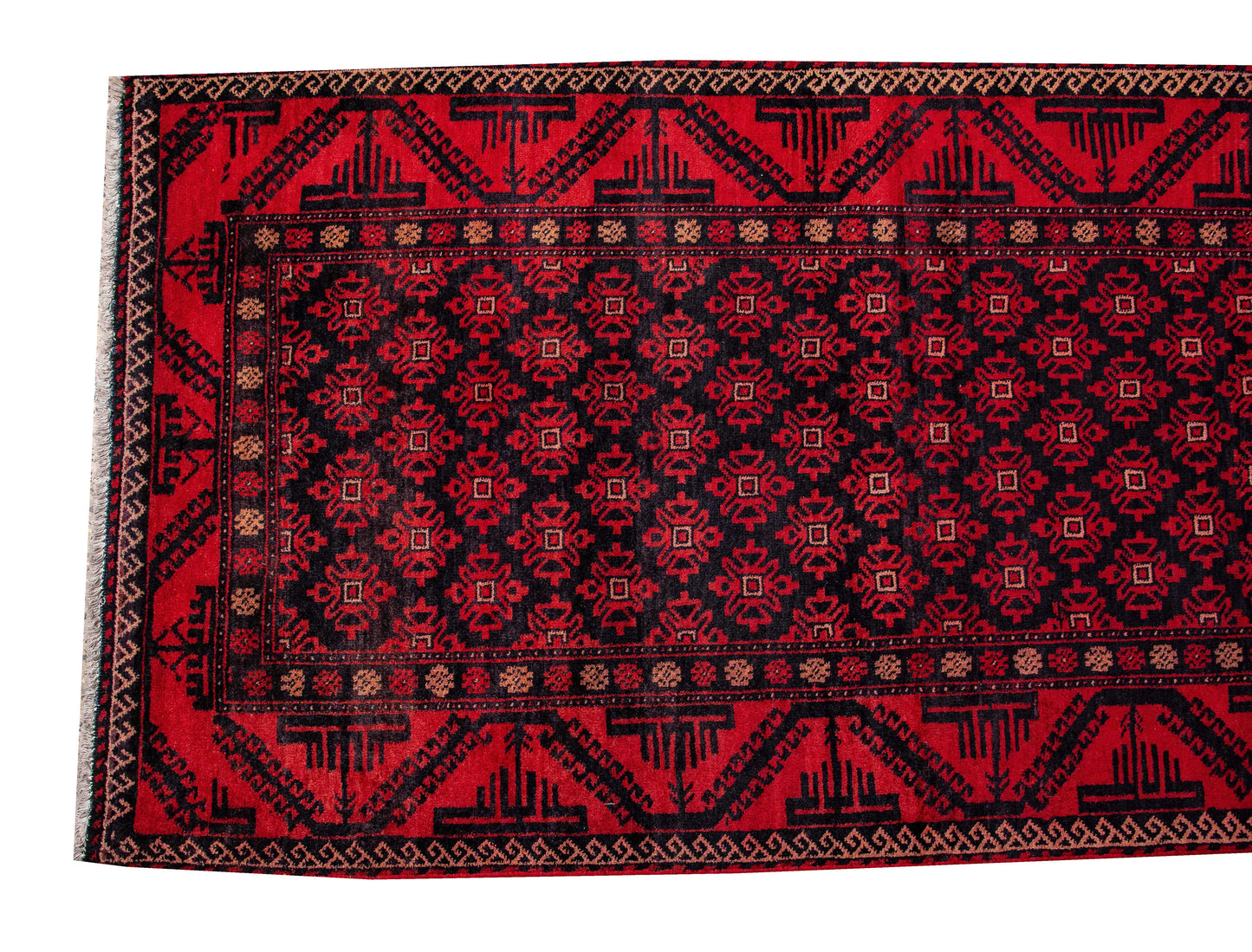 Hand knotted Persian Hamadan 100% wool pile 205x110 cm