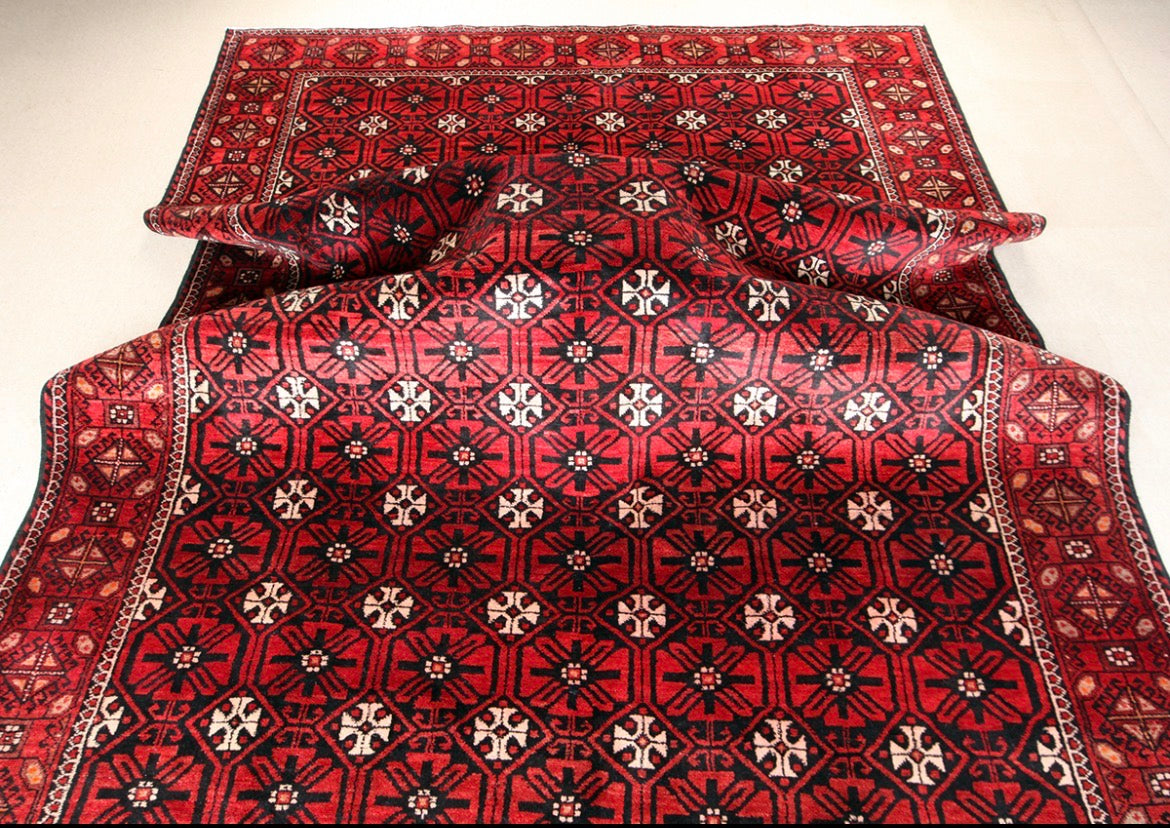 Hand knotted Persian Mashad 100%Wool natural dyes