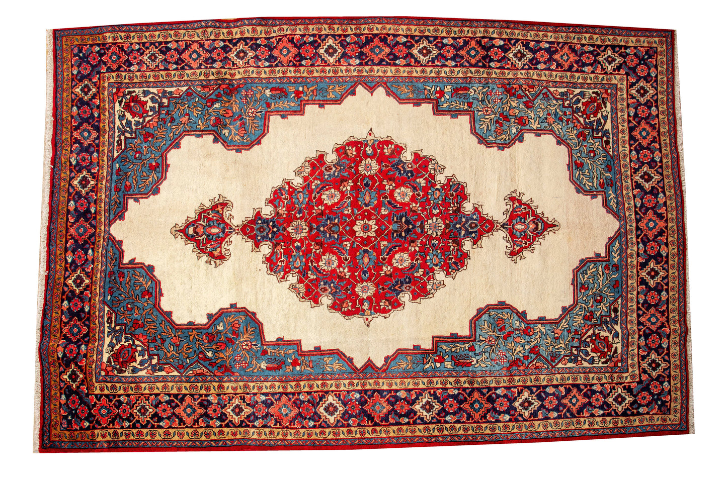 Hand made Isfahan wool Rug.