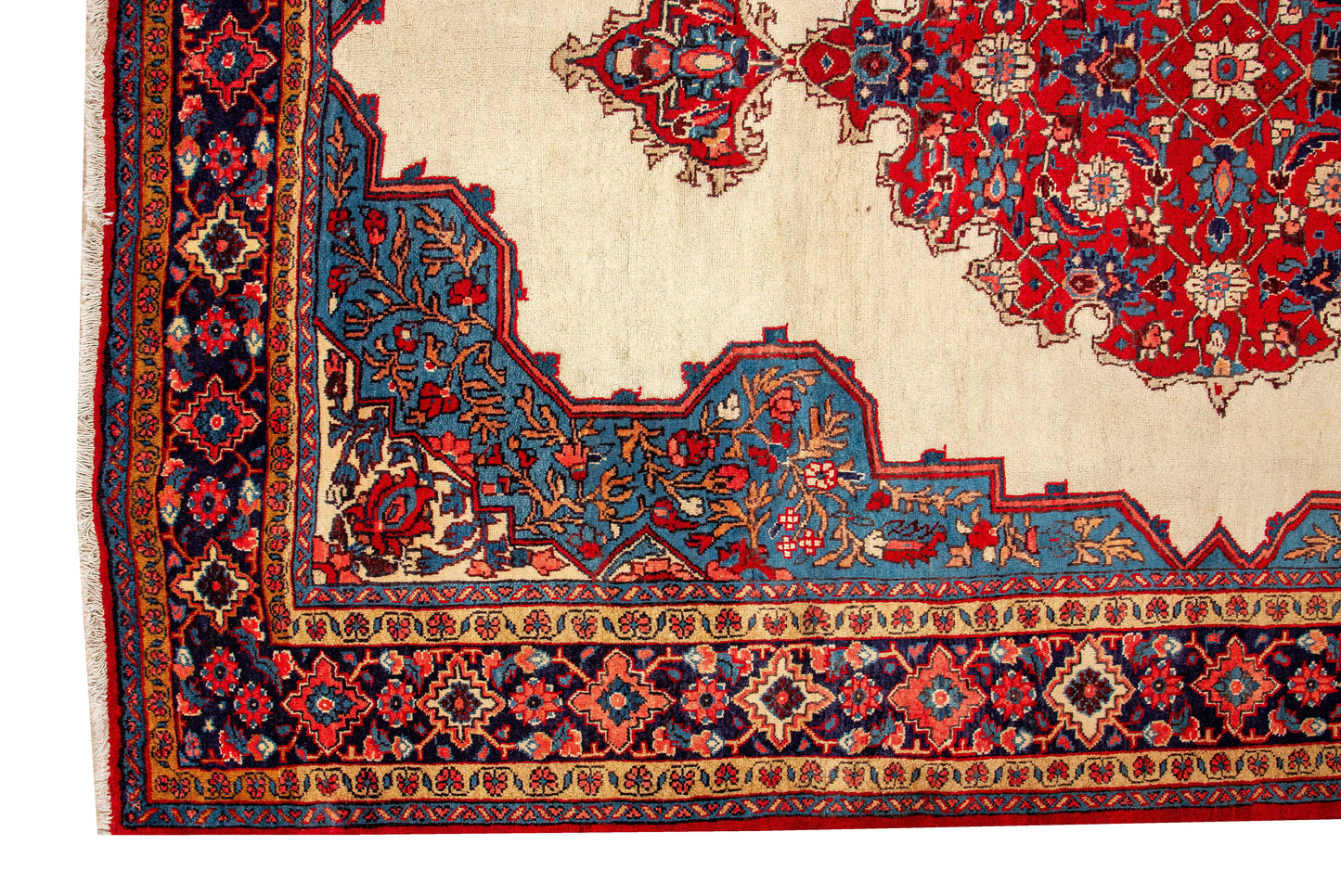 Hand made Isfahan wool Rug.