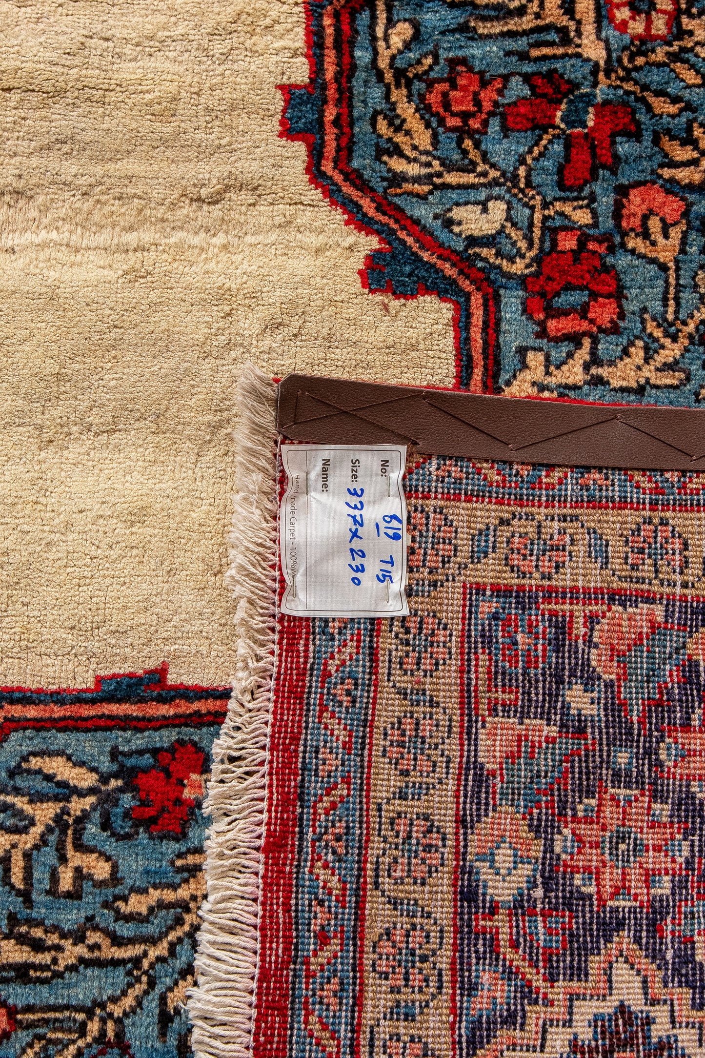 Hand made Isfahan wool Rug.